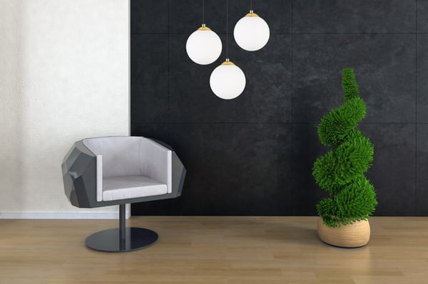 Hængende loftlampe, plafon, kugle, gylden krom, LED