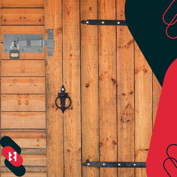 KOTARBAU® Universallåsregel för dörrar och grindar stål 130 mm med hänglås