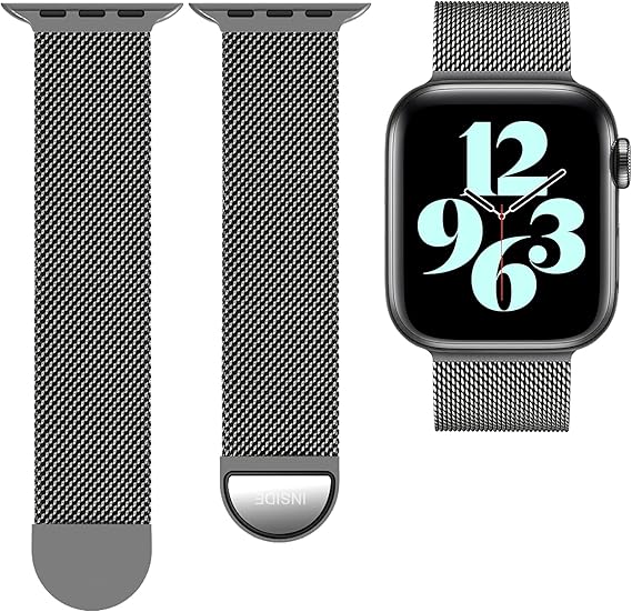 Apple Watch Band 1/2/3/4/5/6/7/8/9/SE 38/40/41 mm Harmaa Teräs