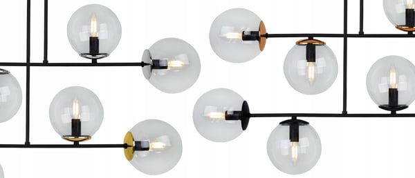 MODERNE HÆNGELAMPE MED GLASKUGLER LED-LYKRONE