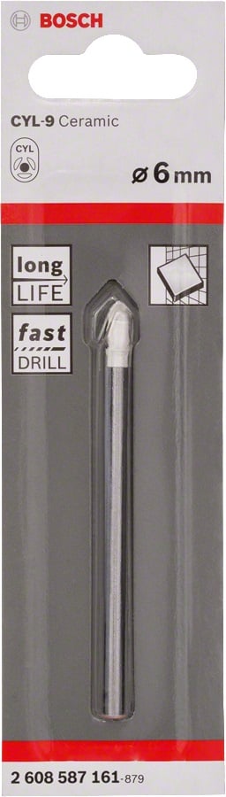 CYL-9 MJUKKERAMISK BORR FÖR GLAS OCH KERAMI 6*80MM - B 2608587161