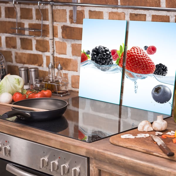TMK ArtDeko Glas skärbräda 2x 30x52 frukt