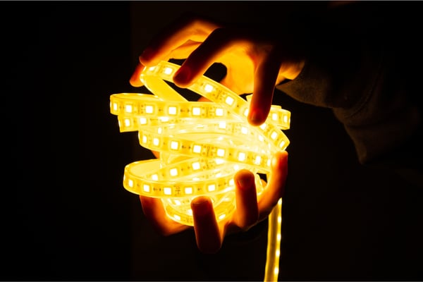 RGB LED-strip 5 m 150 LED neonlys musikcontroller fjernbetjeningsapp