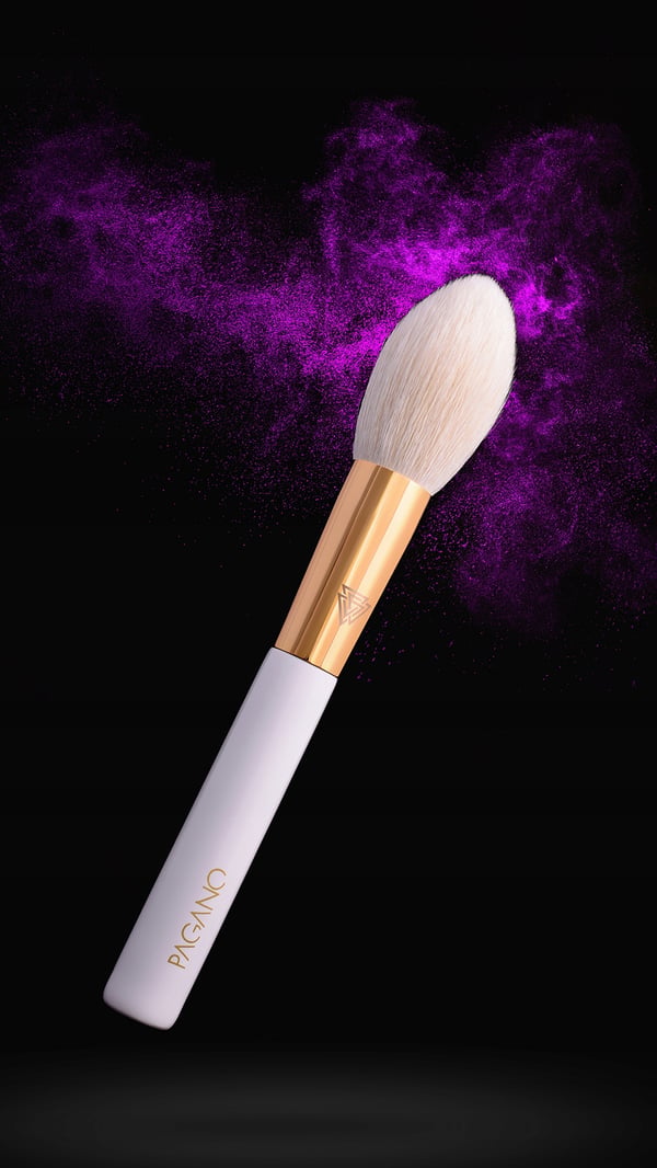 PAGANO Rouge pulverrouge og highlighter børste