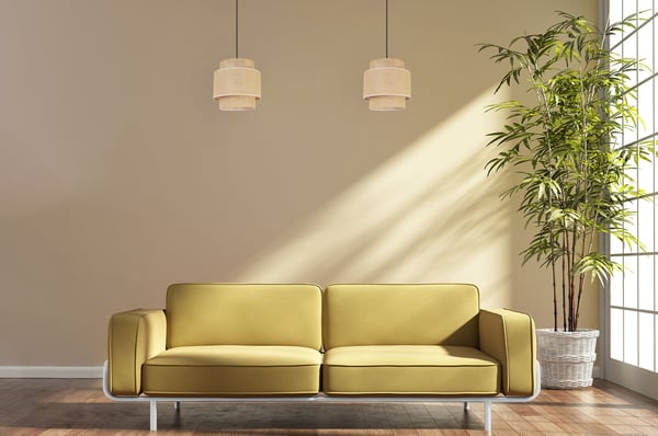 Hængende lampe, loftslysekrone, lampeskærm, boho juta