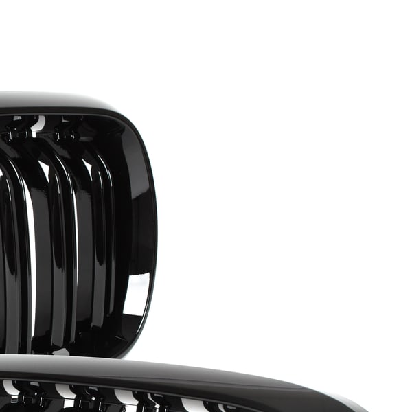BMW X5 F15 13-18 galler mellan strålkastarna (njurarna) vänster + höger set SVARTA GLANSANDE DUBBELBAR
