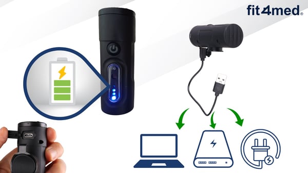 Smart cykelforlygte til styret med holder