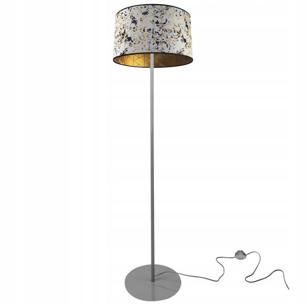 GULVLAMPE MED STÅENDE METALSKÆRM MØNSTER