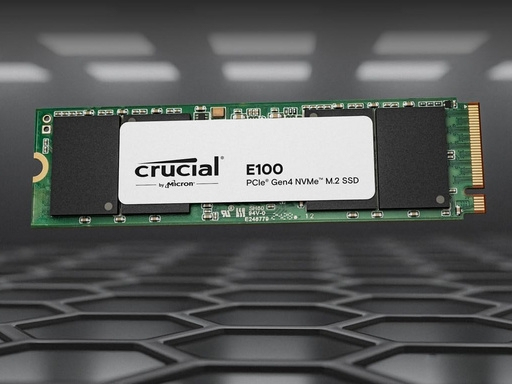 Crucial E100 480 GB M.2 PCIe 4.0 x4 NVMe 2280 SSD (4700/2500 MB/s)