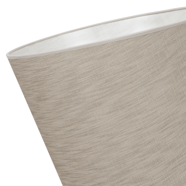 Hængelampe, linnedkegle, sort, 1 flad, beige lampeskærm L05 44cm