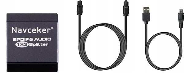 LJUDSPLITTER 1x3 SPDIF TOSLINK OPTISK SPLIT
