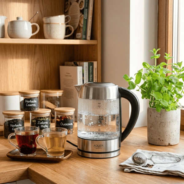 AD 1247 lasinkeitin 1,7 L lämpötilan säätöominaisuudella