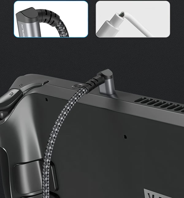 JSAUX 90 graders vinklet kabel USB-C til USB-C 60W Steam Deck