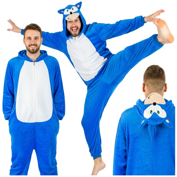 Herre kigurumi onesie pyjamas heldragt Sonic kostume Heldragt A103 - M