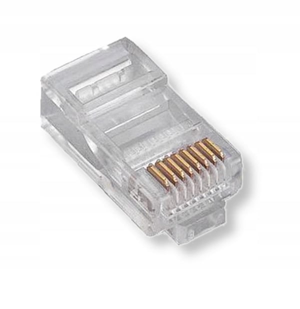 RJ45 digitaalinen pistoke cat. 5e suojaamaton, 100 kpl