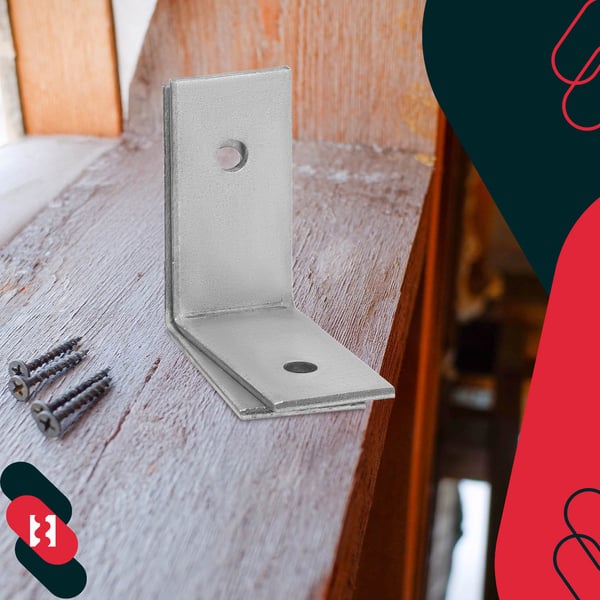Kotarbau® Kirvesmiehen kulmaliitin ruostumatonta terästä sinkittyä 30 x 30 x 15 mm 100 kpl:n sarja