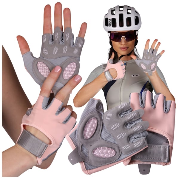 Unisex læder fitness sport fingerløse gym cykelhandsker