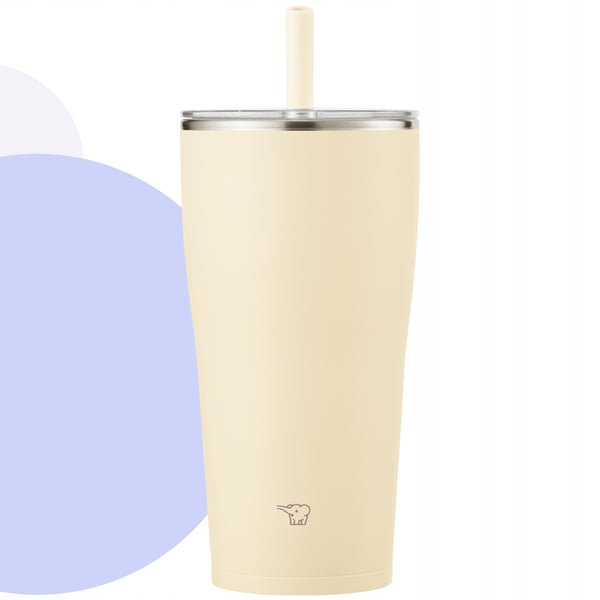 Zojirushi SX-HA72H-CM 720 ml beige termokrus til bil med sugerør