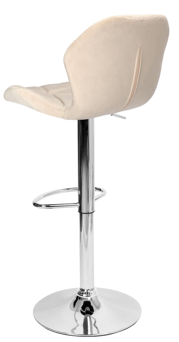 Gordon kromad barstol, beige sammet