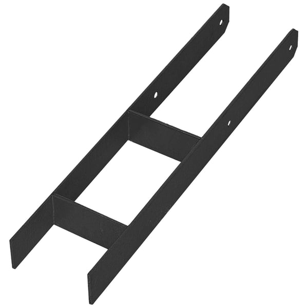 H-pelarhoved til indstøbning, sort, galvaniseret, 120 mm