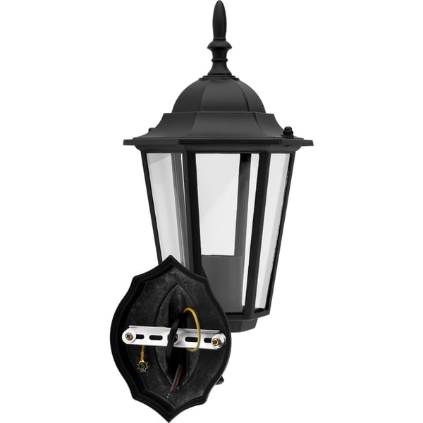 Puutarhaseinävalaisin, E27, ulkokäyttöön, Elevation, lyhty, ylöspäin, musta, BELLIS LUMILED