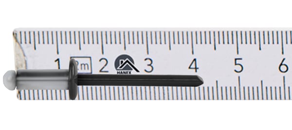 Åbne aluminiumnitter 4,8x12mm RAL 9005