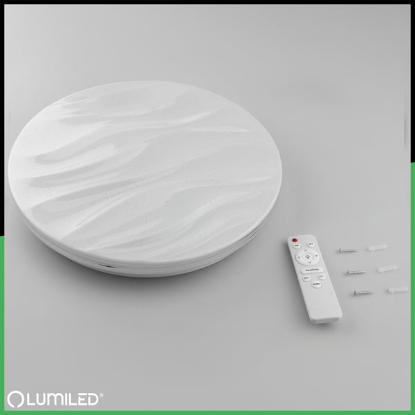 LED loftslampe overflademonteret VIRTUS2 72W IP44 CCT hvid rund 50cm + LUMILED fjernbetjening