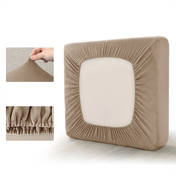 Sofföverdrag sammet beige 150-190 cm