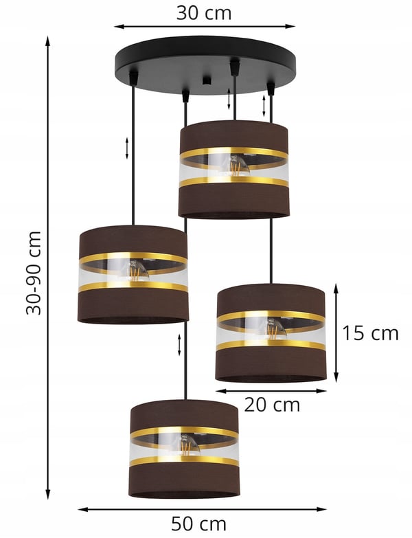 Loftshængende lampe lysekrone lampeskærm moderne