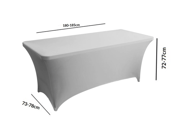 Pöytäliina 180 cm harmaa elastinen