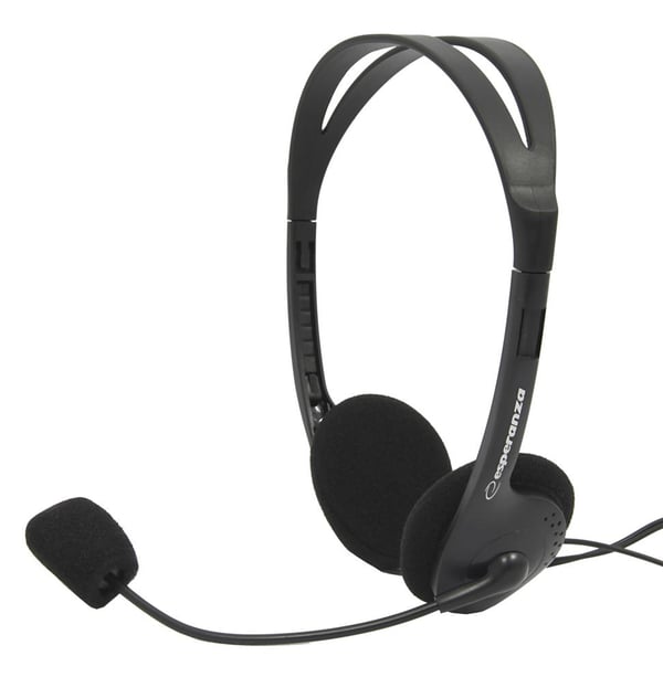 Esperanza EH102 scherzo hovedtelefoner med mikrofon, sort