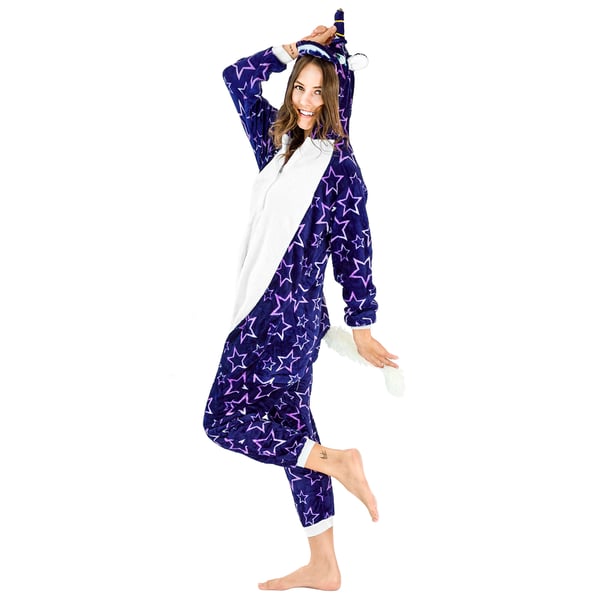Herre varm pyjamasdragt til voksne vinter sjovt kostume m Pentagram Pegasus Onesie kostume - M