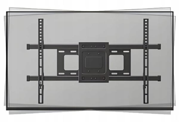 Maclean TV-teline, max VESA 600x400, 32-85", 60kg, pystysuora ja vaakasuora kulman säätö, profiili 65-390mm, musta, MC-789