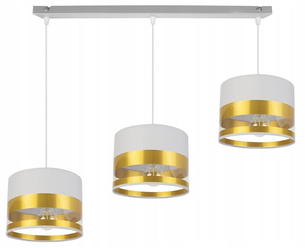 MODERNE LOFTHÆNGELAMPE, GYLDEN LAMPESKÆRM, LED