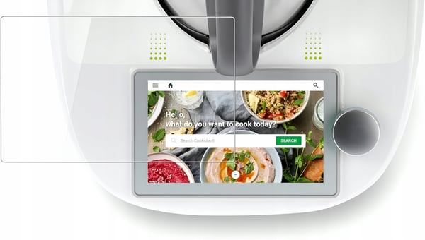 Karkaistusta lasista valmistettu 9H-suojalasi Thermomix TM6:n LCD-näytölle, jonka koko on 6,8 tuumaa.