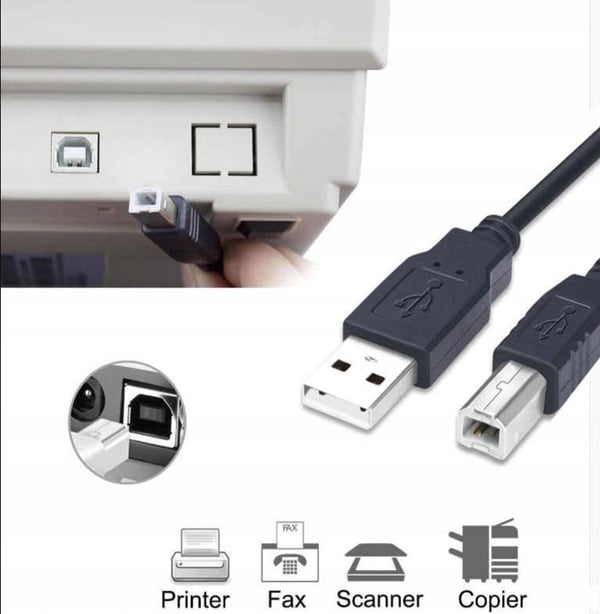 Lanberg AM-BM Ferrit USB 2.0 Kabel 1m Sort