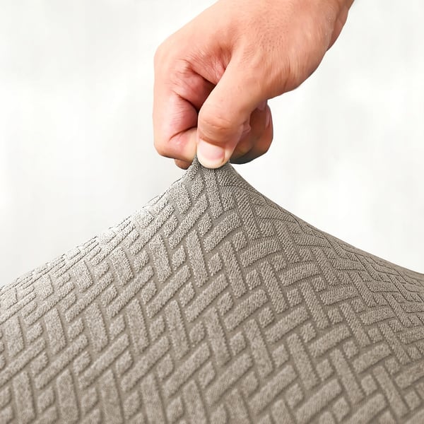 Sædebetræk 40x40cm grå BEIGE elastisk jacquard [60-Z1-SZB]