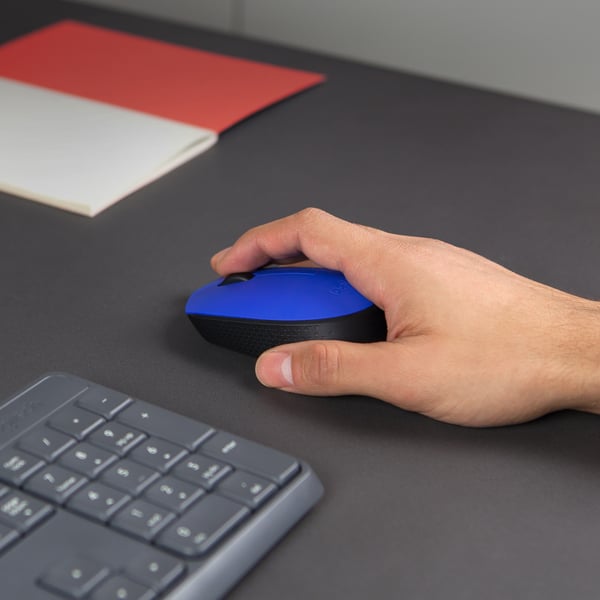 Logitech M171 trådløs optisk mus blå
