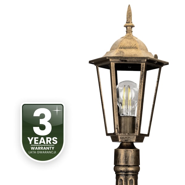 Ulkopuutarhavalaisin E27 matala pylväslyhty 110 cm Patina BELLIS LUMILED