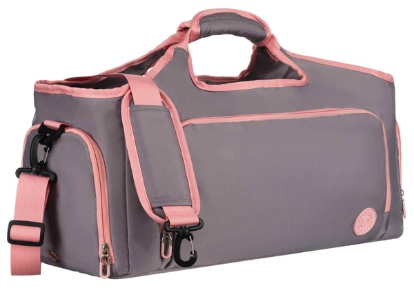PTN 24480-6613 Grå-rosa resväska
