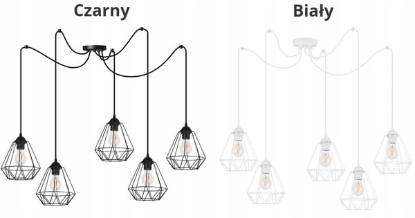 Hængende loftslampe lysekrone SPIDER loft E27 LED