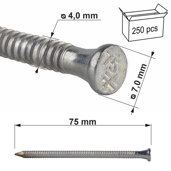 CNA 4,0x75 mm søm til tømrerfuger