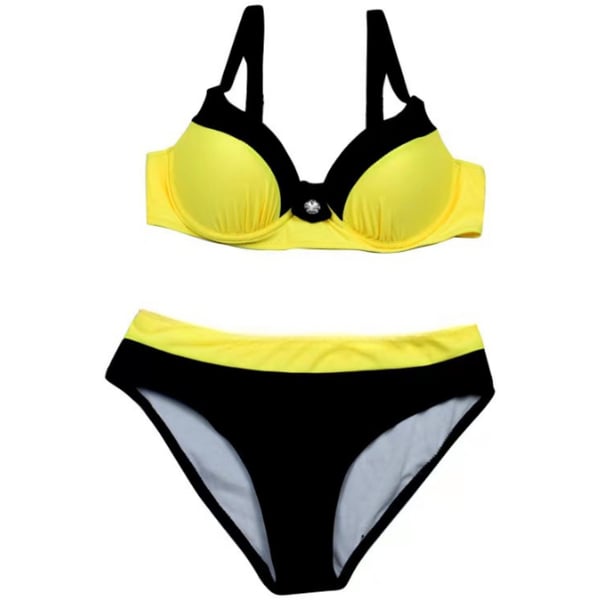 Todelt bikini badedragt, sort dame shaping suit, størrelse L. Todelt bikini badedragt, sort dame shaping suit, størrelse M.