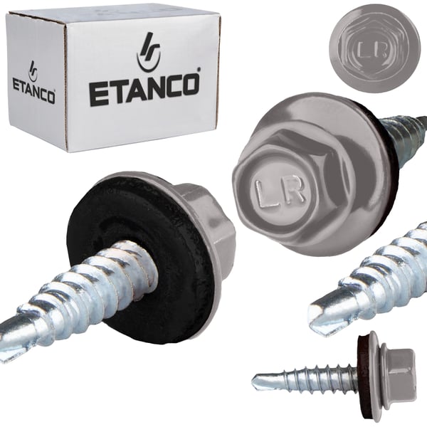 Landmandsskruer GTO2 Z14 4,8x20mm RAL 9007