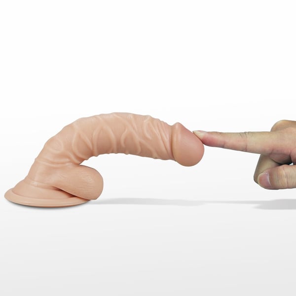 Lovetoy dildo, ægte ekstrem, 7,5" med vibration.