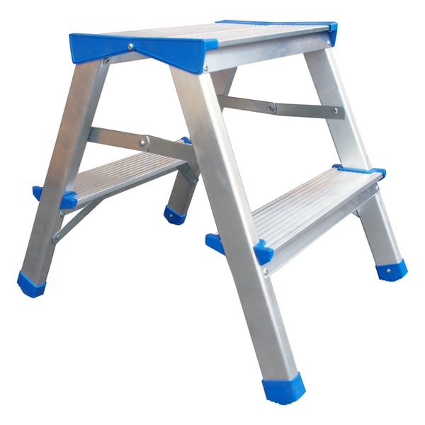 TIKKAAT, ALUMIINISET TAITETTAVAT JAKKARAT 44 CM 1 ASKELMA + TASOLLA - BR-00-7001