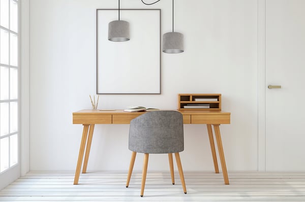 HÆNGELAMPE, LOFTKRONE, KROM, FLØJLSSKÆRM