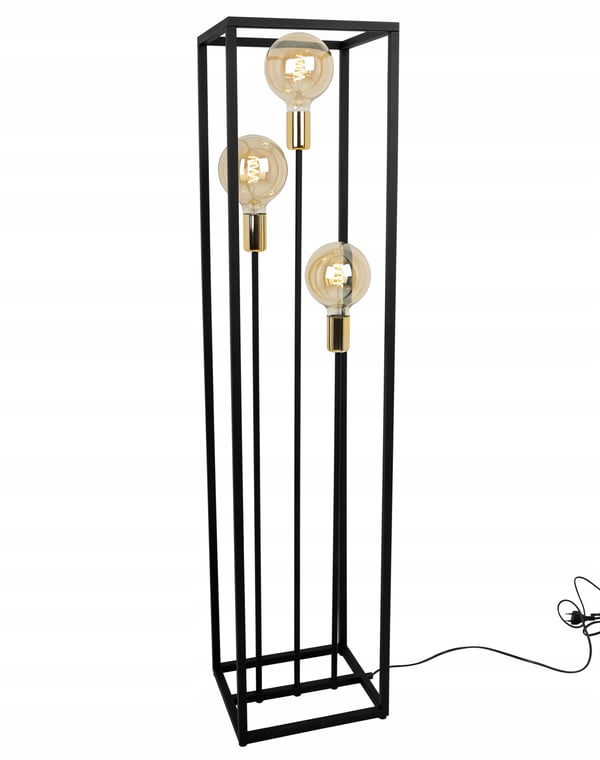 SORT METAL GULVLAMPE 130 CM
