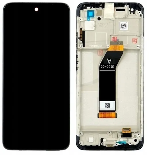 Original Xiaomi Redmi 10 2021 LCD-berøringsskærm med sort ramme