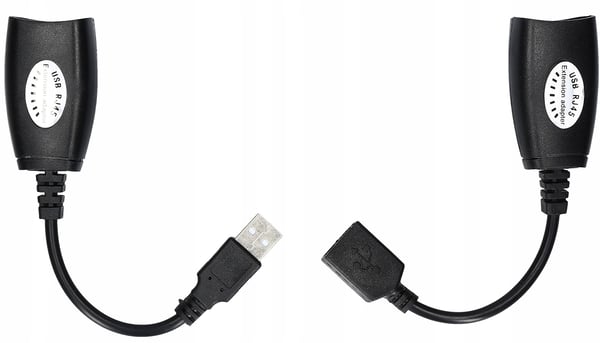 USB MUS TASTATUR FORLÆNGER KONVERTER RJ45 TIL LAN 60M 5e